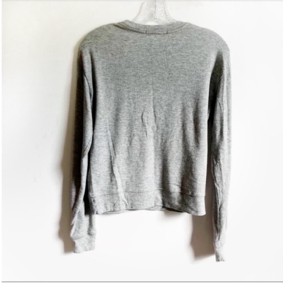 Spiritual Gangster Happiness Savasana sweater gray white crew neck graphic - Picture 7 of 7